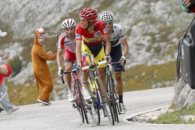Alberto Contador leads his rivals at the 2014 Vuelta