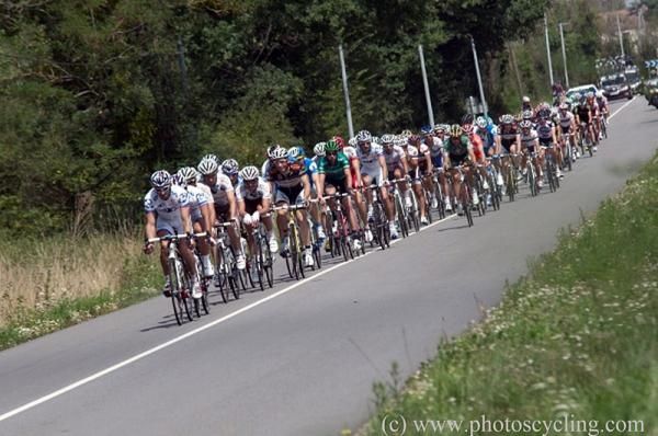 The peloton in action during stage 1.