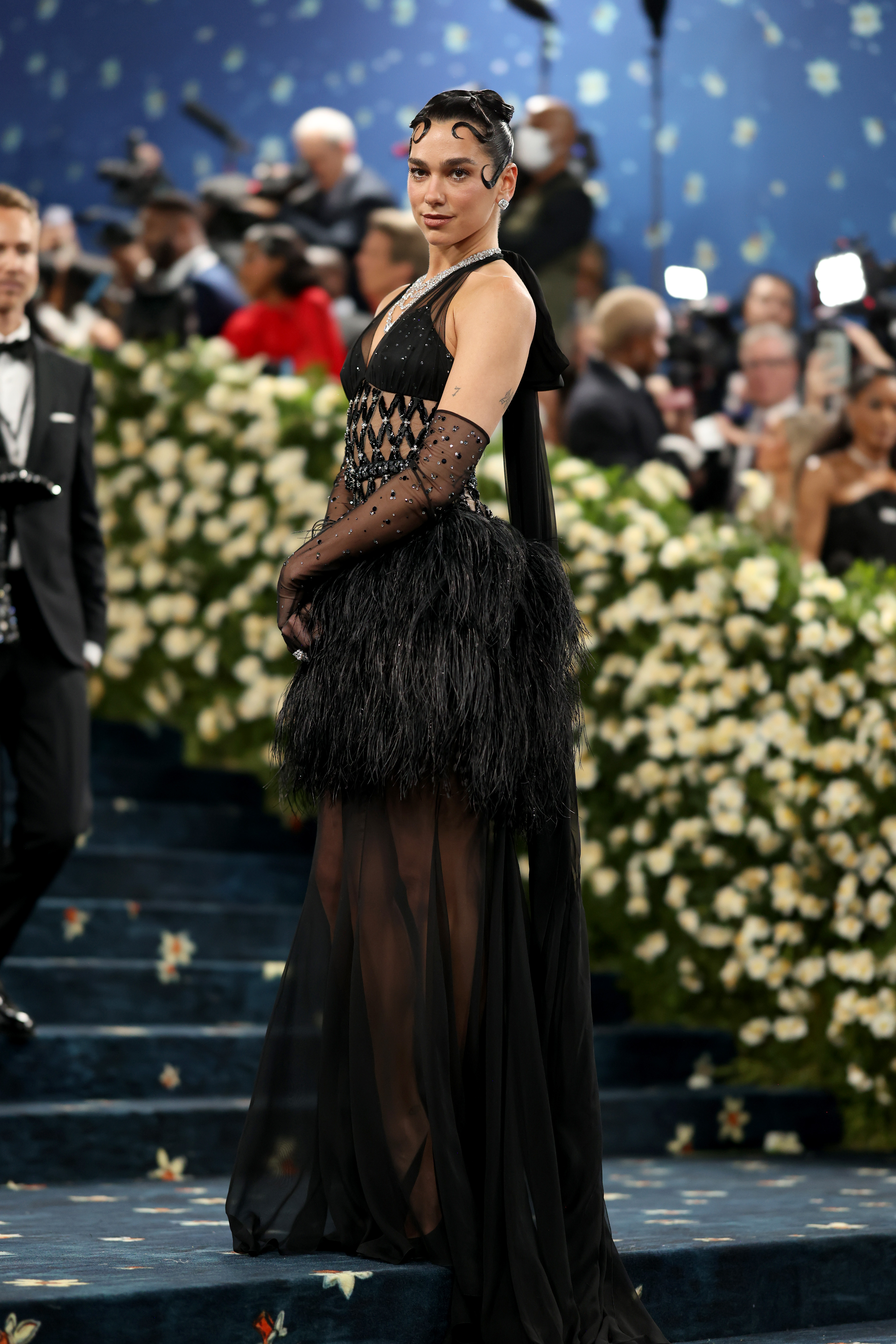 Dua Lipa attends the 2025 Met Gala Celebrating "Superfine: Tailoring Black Style" at Metropolitan Museum of Art on May 05, 2025 in New York City.