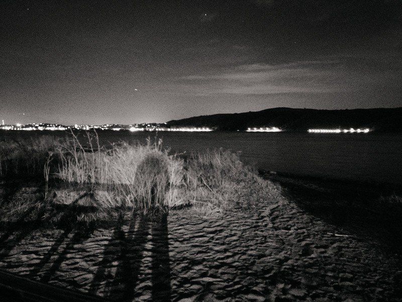 Same photo with the black and white filter on.