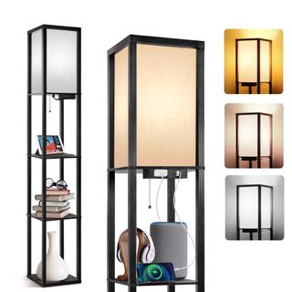 Outon Floor Lamp with Shelves and USB Port