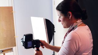 How to digitise your artwork using a digital SLR camera, easel and lights with sofbox