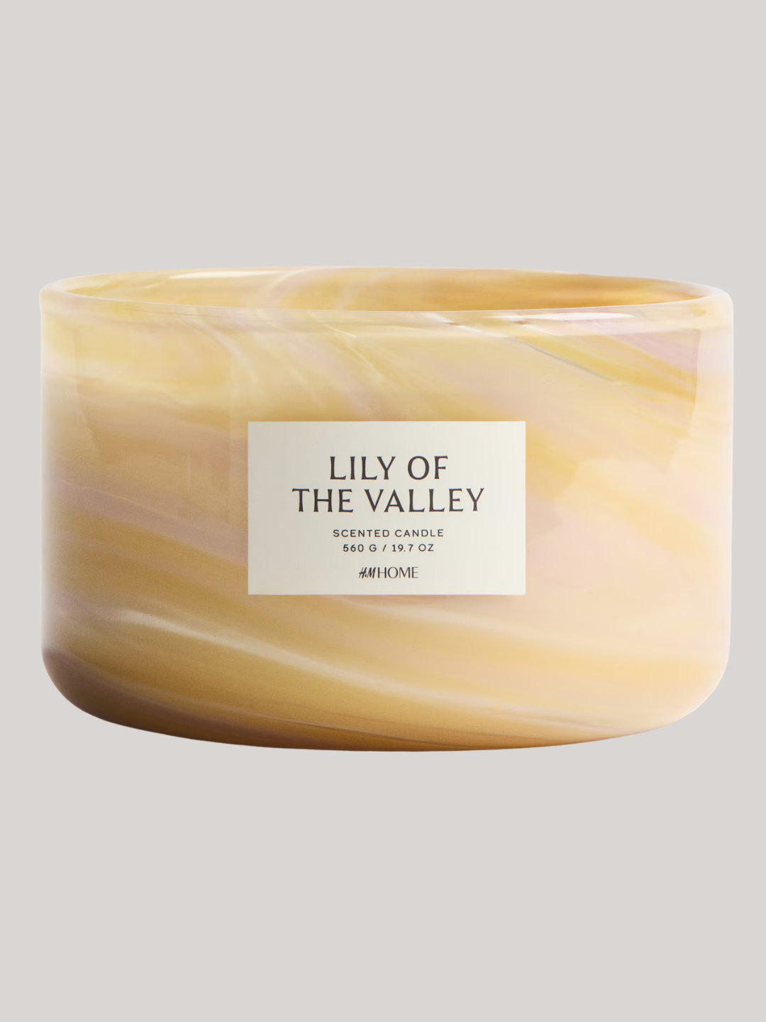 A glass lily of the valley scented candle from H&amp;amp;M