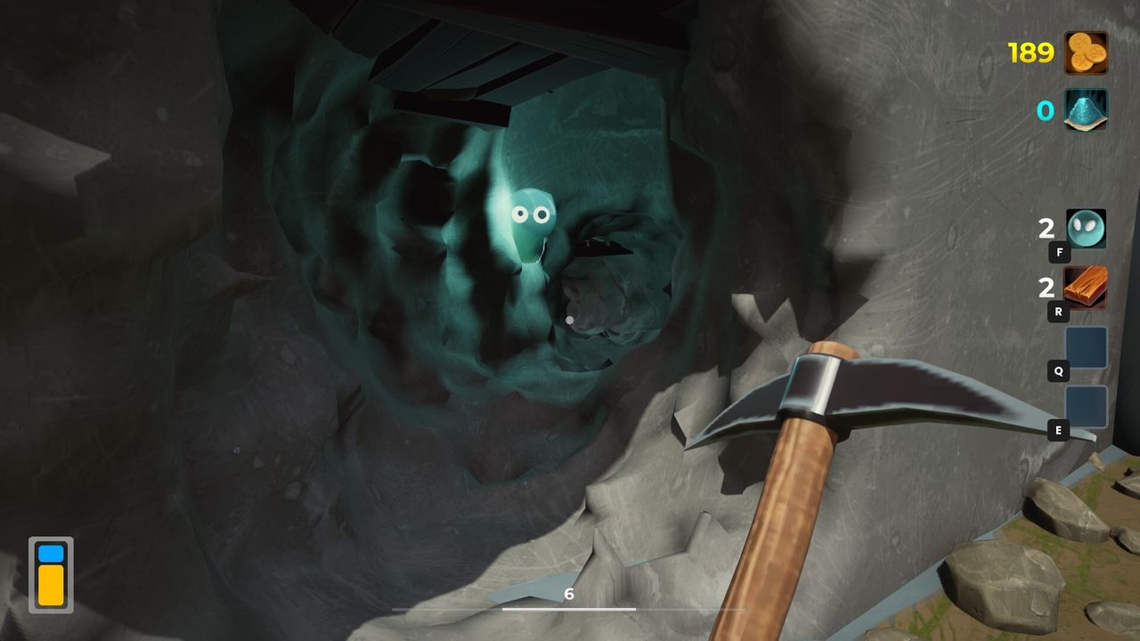 A slime in a cave