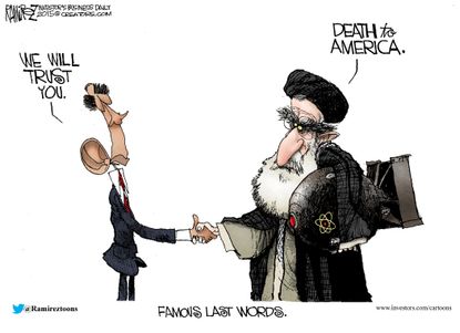 Obama cartoon U.S. Iran Nuclear Deal