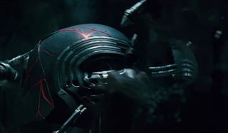 Star Wars: The Rise of Skywalker Kylo Ren's helmet being reassembled