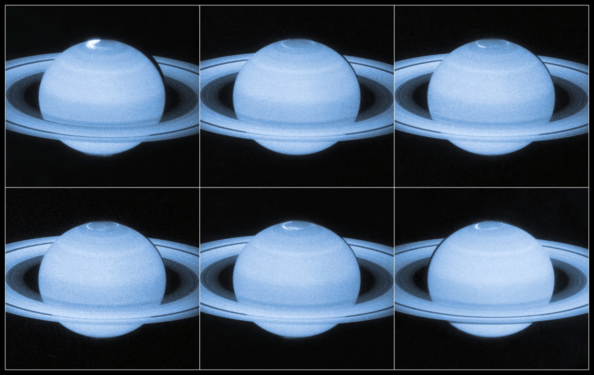 Saturn&#039;s North Pole Auroras in 2013