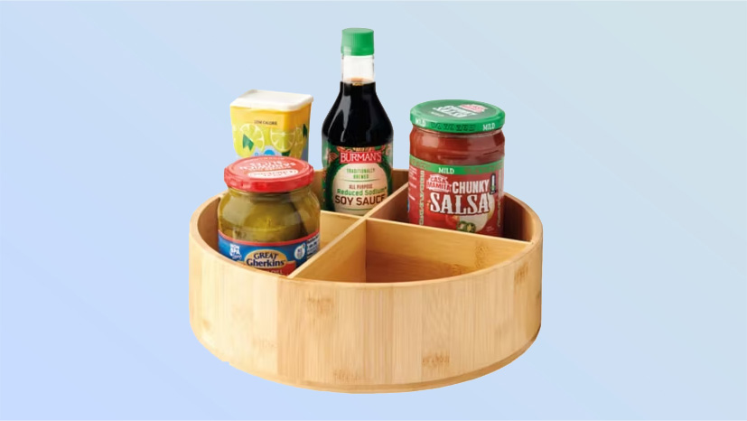 Bamboo Pantry Organizer Turntable