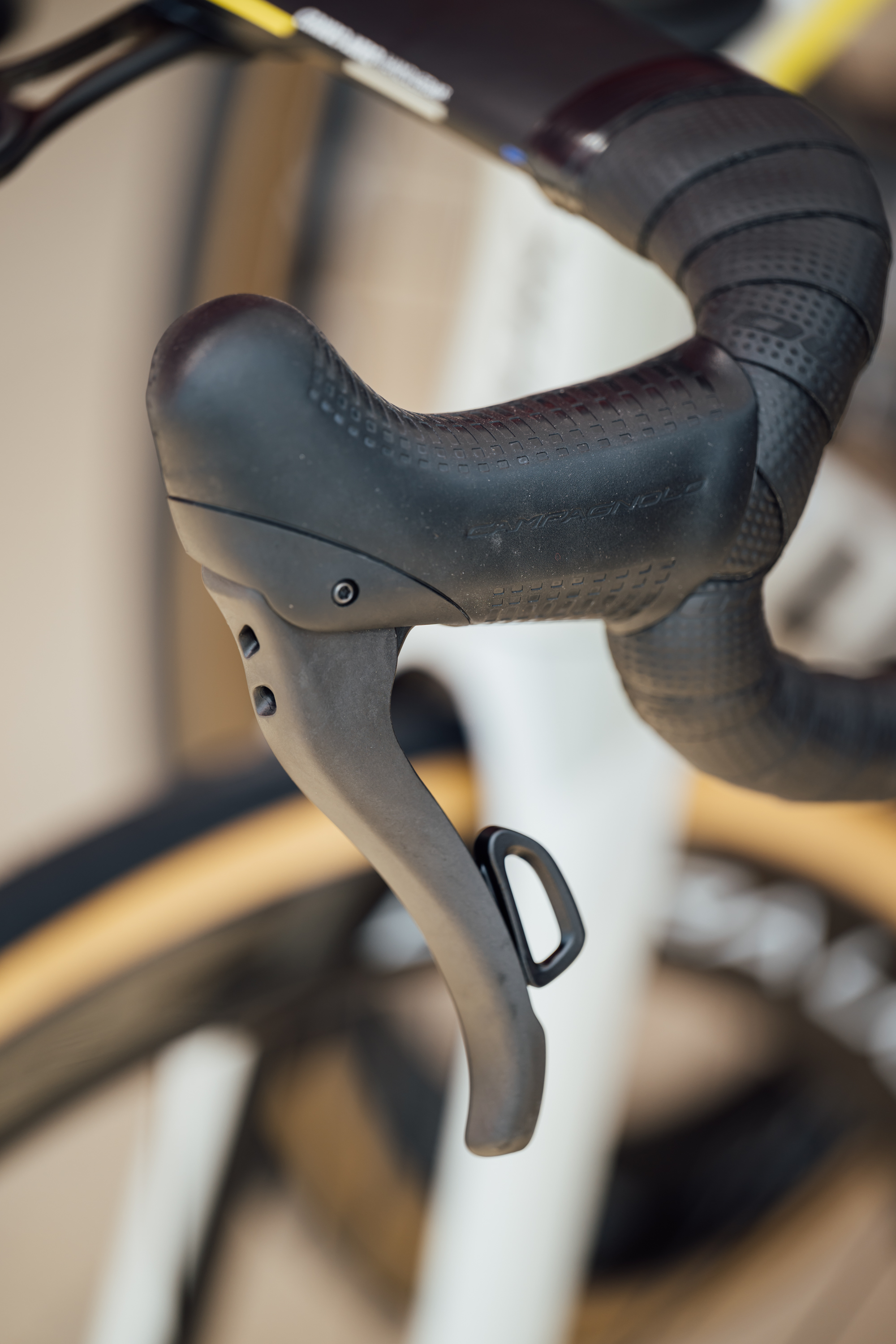 A close up of Campagnolo's new Super Record Wireless groupset