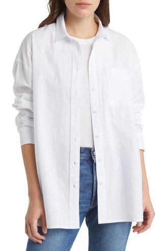 The Signature Poplin Oversize Button-Up Shirt