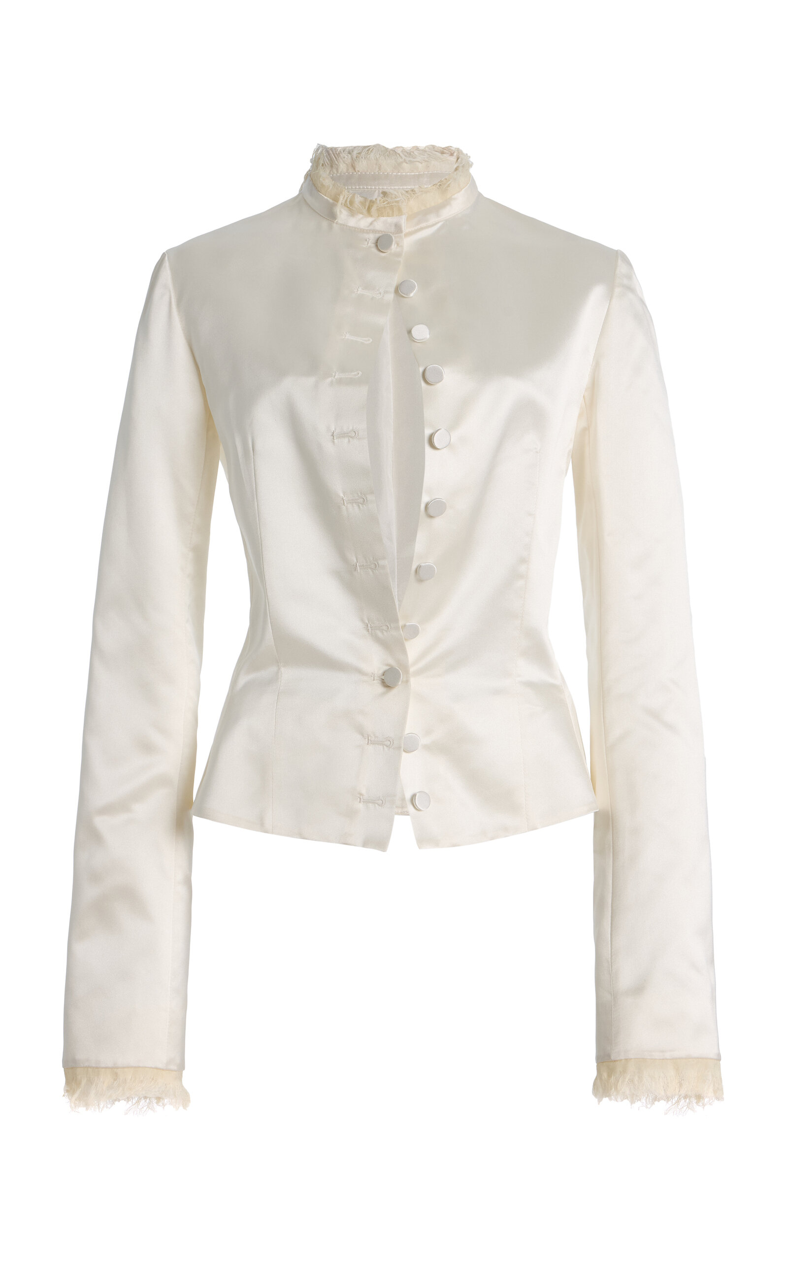 Keyhole Duchesse Silk Jacket