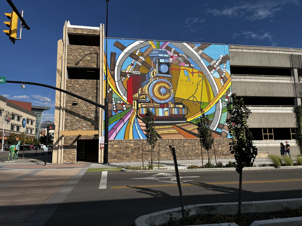 photo of a mural in the rich contrast photographic style