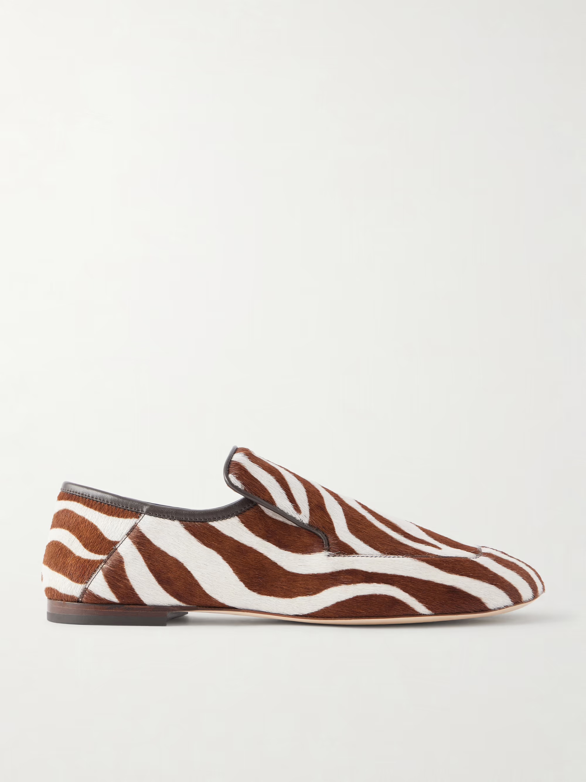 Wales Bonner zebra print loafers