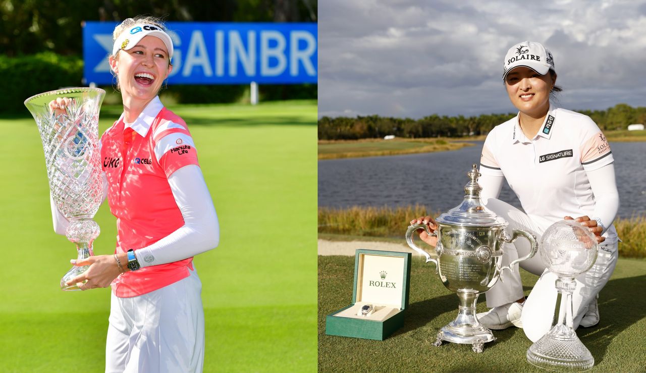 Ko and Korda Pose With Trophies