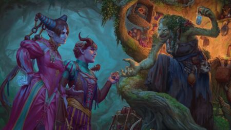 Two tieflings bargain with a hag in the new D&D Player's Handbook