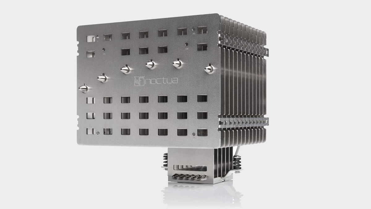Noctua NH-P1 passive CPU cooler on a blank background