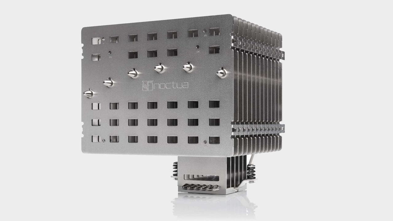 Noctua NH-P1 passive CPU cooler on a blank background