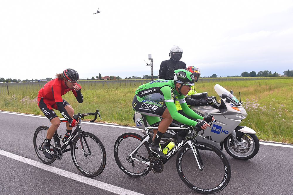 Daniel Oss (BMC) and Mirco Maestri (Bardiani)