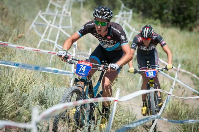 Jermy Driscoll (Raleigh) during the elite men's cross country race.
