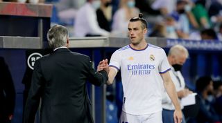 Gareth Bale and Carlo Ancelotti at Real Madrid.