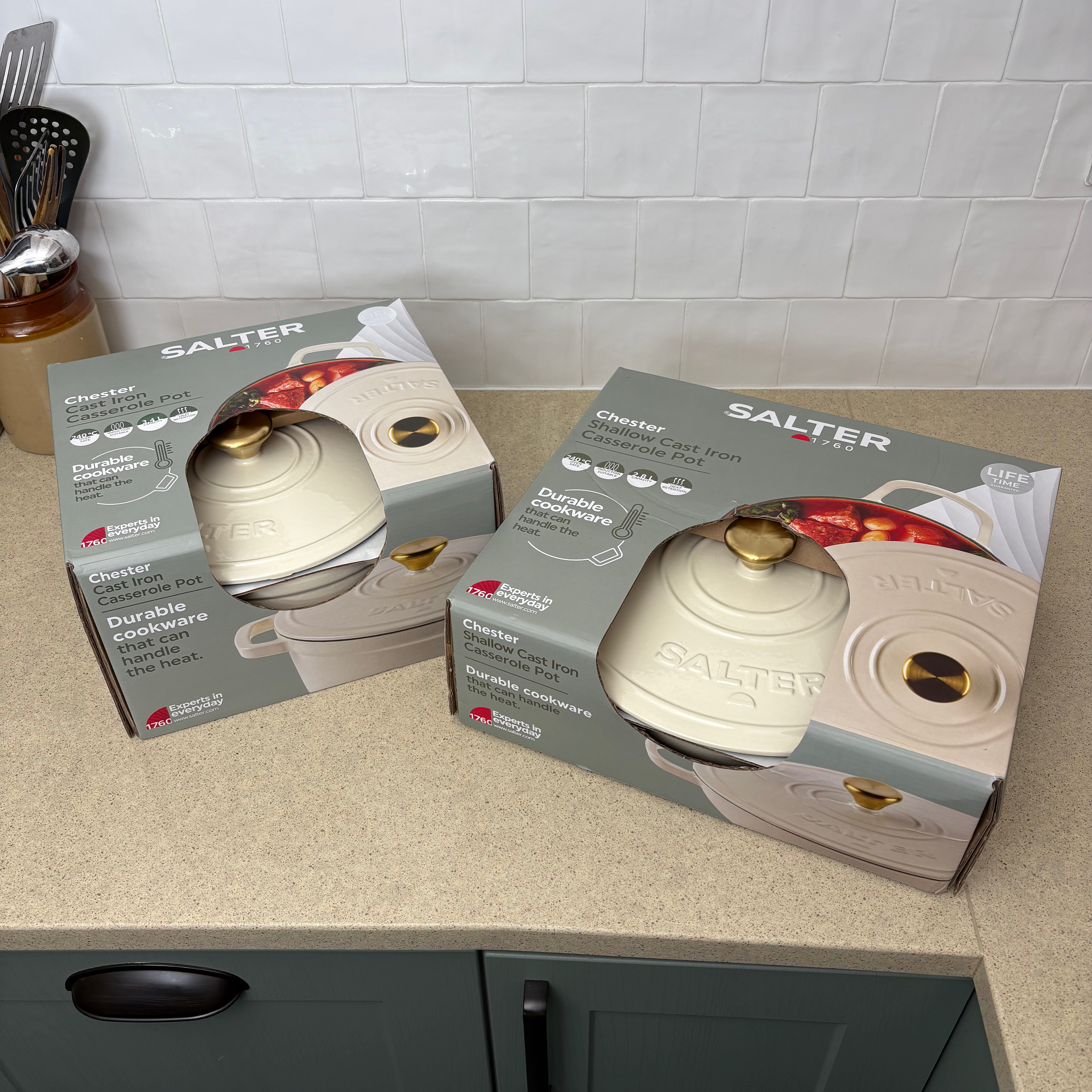 Testing the Salter Chester Cast Iron Casserole Dish set