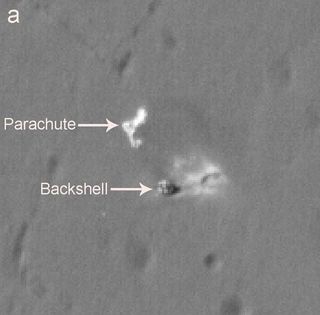 Mars Orbiter Spies Rover Landing Site