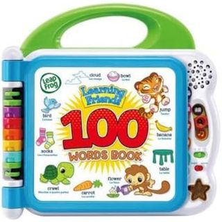 Leapfrog 601503 Learning Friends 100 Words Baby Book Educational and Interactive Bilingual Playbook Toy Toddler and Pre School Boys & Girls 1, 2, 3, 4+ Year Olds, Multi-Colour, One Size