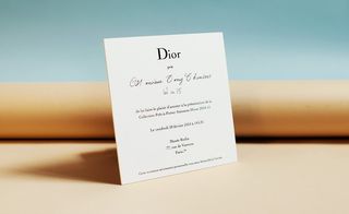 Dior Fashion week A/W 2014 invitation