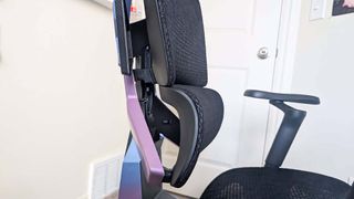 Side view of the AndaSeat X-Air Pro's lumbar support.