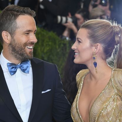 new york, ny may 01 ryan reynolds l and blake lively attend the rei kawakubocomme des garcons art of the in between costume institute gala at metropolitan museum of art on may 1, 2017 in new york city photo by dia dipasupilgetty images for entertainment weekly