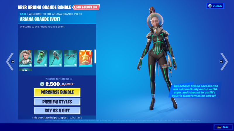 Fortnite Ariana Grande