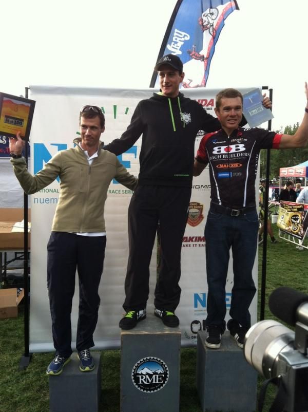 Open men's podium: Ben Swanepoel (Squirt Lube), Michael Weiss (Team SRM PROfiles) and Josh Tostado (Santa Cruz)