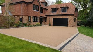 resin bound driveway on sloping driveway