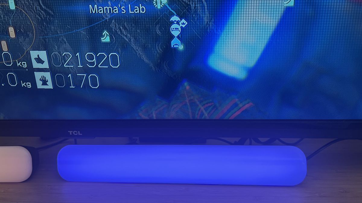 WiZ Gradient Light Bars under TV