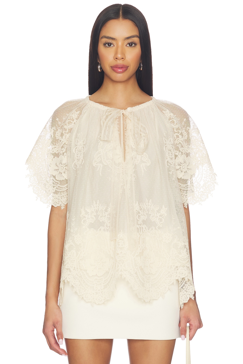 Luna Lace Flutter Blouse