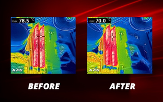 Thermal imaging of the Adata Lancer Neon RGB and Lancer Neon RGB series