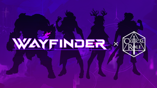 A purple display image teasing the Wayfinder x Critical Role collaboration