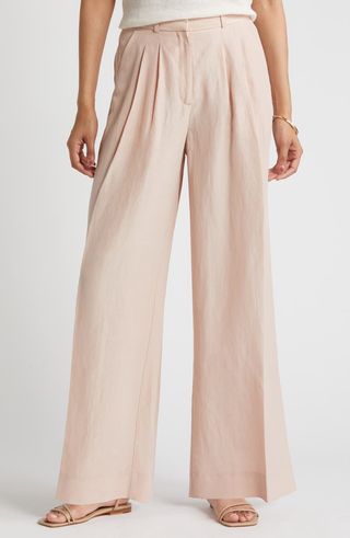 Pleated Wide Leg Pants