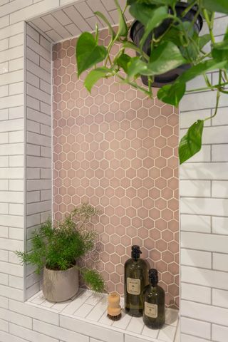 tiled alcove