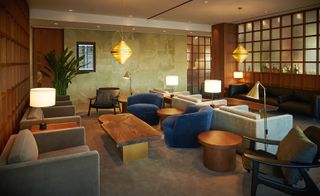 Sitting area in the Cathay Pacific Lounge, Heathrow — London, UK