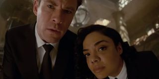 Chris Hemsworth and Tessa Thompson in Men in Black international