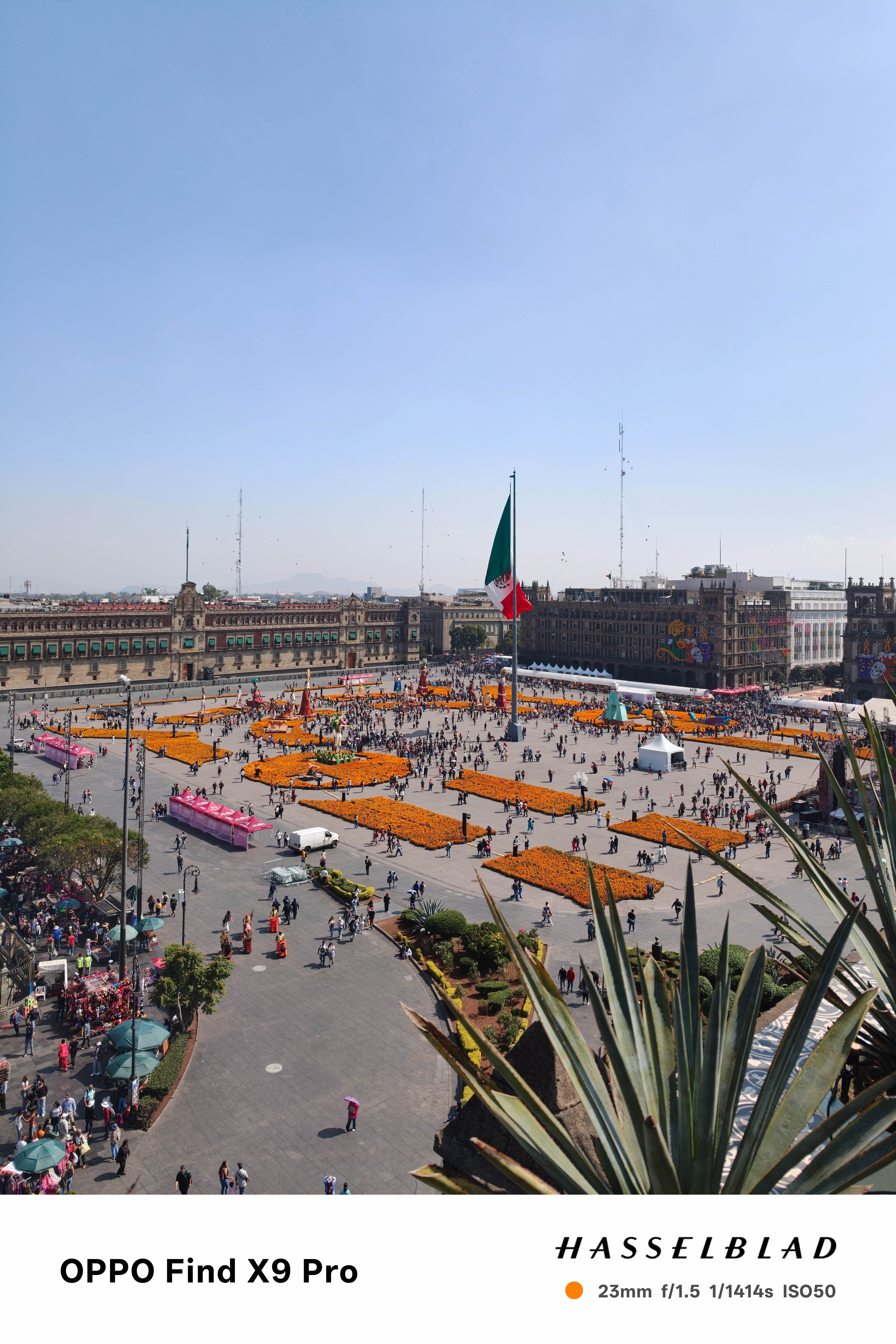 The main city Square in Mexico City celebrating date of the dead
