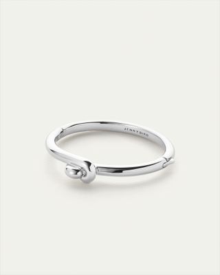 silver bangle with knot detail