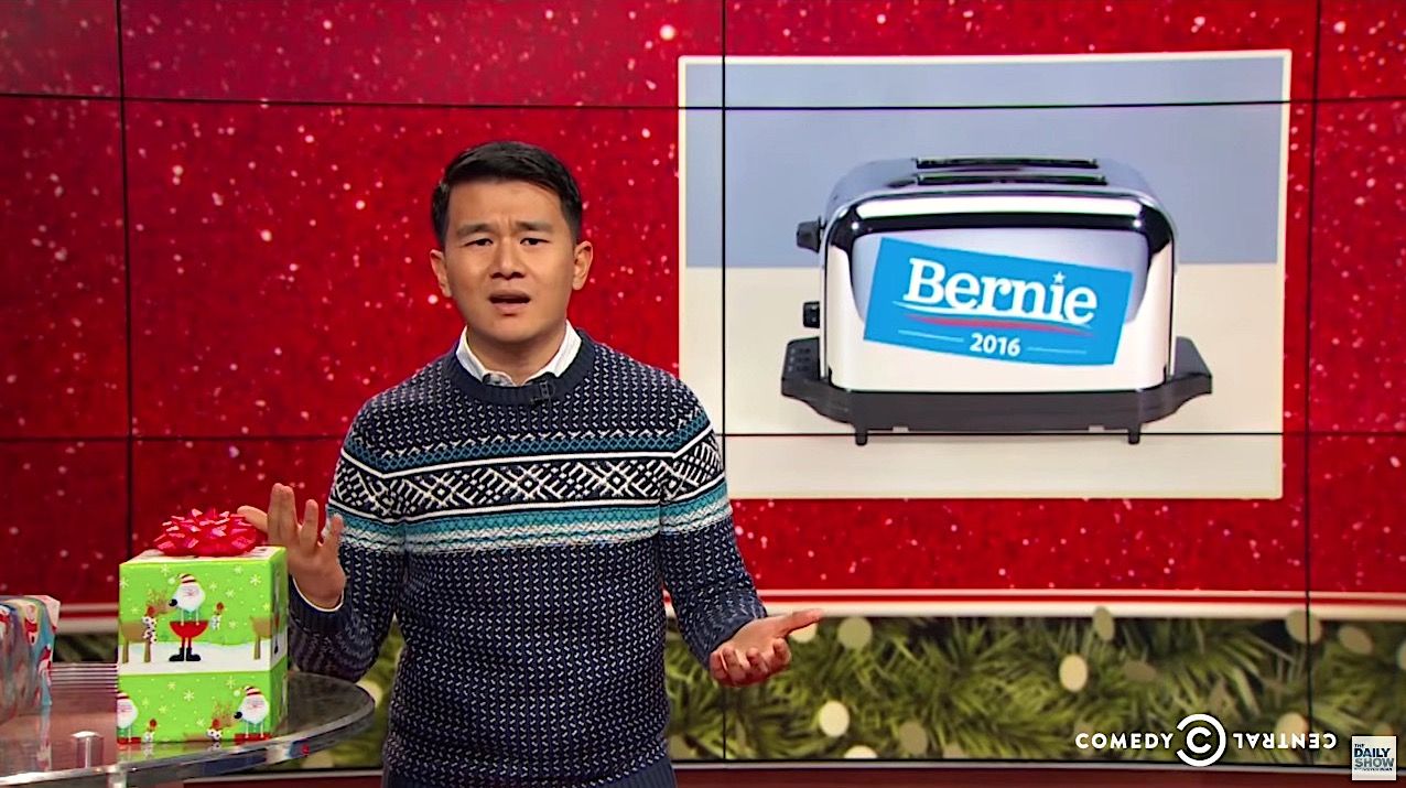 The Daily Show cannot believe the politics of gift-giving 2016