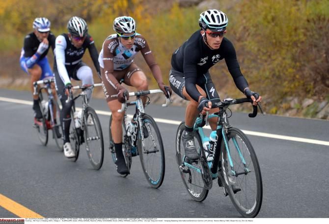 The four man break on stage 2 of the Tour of Beijing