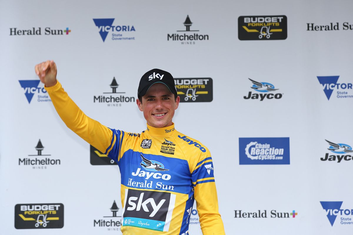 Race leader Peter Kennaugh (Team Sky)