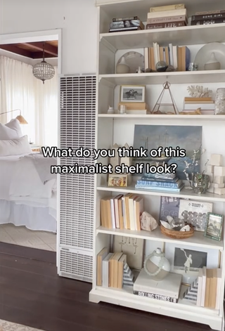 White book shelf filled with books