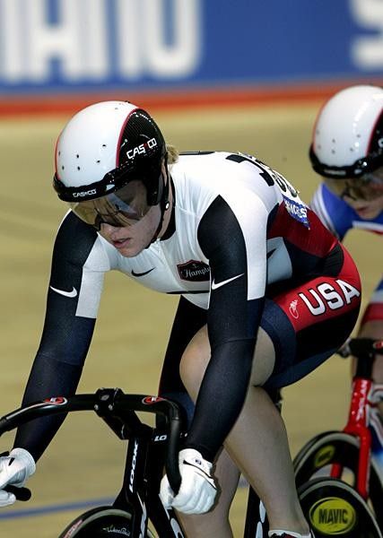 Jennie Reed during her first round heat of the Keirin.