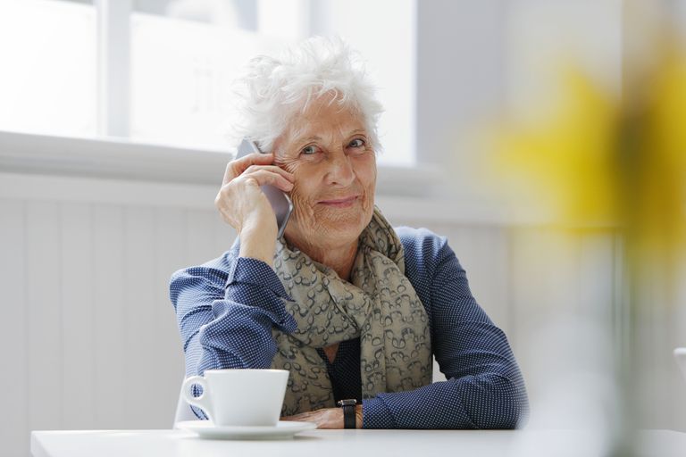 Senior woman using a smart phone
