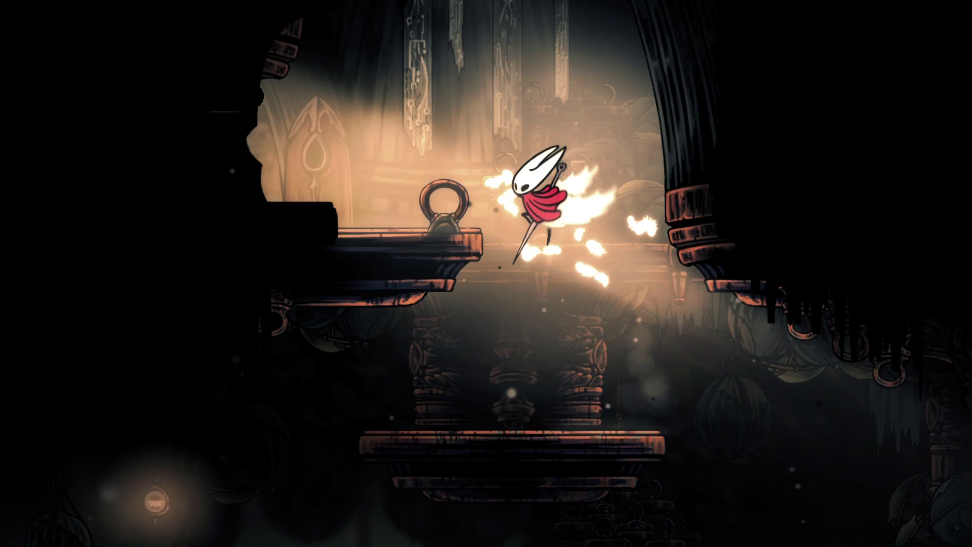 Hornet uses the Double Jump in Silksong
